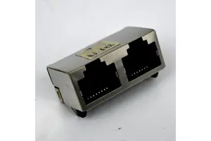 Original Brand 1x2 Port 8P8C Shielded RJ45 Connector 90 Degree Ethernet Network Socket