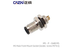 New Products Male Female Waterproof M5 3 4 Pin Rear Panel Mount Socket M5 Waterproof Solder Type Connectors