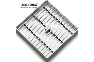 Indoor Outdoor Stainless Steel Trench Drain Cover With Anti-Slip R13 Grating For Underground Garage Factory Industrial Use