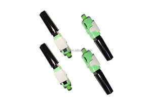 SC APC UPC Single Mode Green Blue Field Assembly Optical Fast Connector Fiber Optic Quick Connector for FTTX FTTH Drop Cable