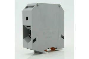 WUKH95 Screw Type High Current Feed Through 2-Pole Industrial Terminal Block 6-1 AWG Brass 232A