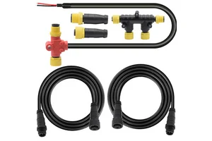 NMEA 2000 Marine System Terminator Waterproof Cable IP67 Circular Male Female Plug 5 Pin Code M12 Connector Brass Gold Plating
