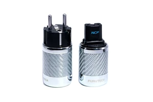 Power Plug YIVO XSSH Hifi Audio & Video DIY Female Male Pure Copper Carbon Fiber 2 Pins EU Standard Electric Connectors Plug