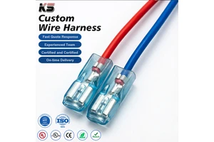 Custom VH 3.96MM Pitch Tin Plated Copper Conductor PVC Insulation Blue Plug Spring Crimped Terminal Adapter Connector Electronic