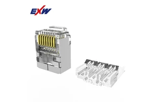 EXW Mini Plug Cat6 Cat5 Rg45 Metal 8 Pin Price Ethernet Rj45 Connector