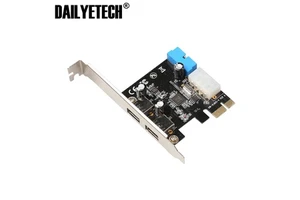 PCI-E USB 3.0 Express Card Adapter 2 Ports 1 USB 3.0 20pin Connector with 4-pin SATA Power Connector Splitter Cable