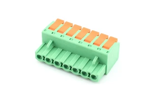 Pluggable Spring Terminal Block with Copper/PA66/Stainless Steel 300V 16A for Industrial Control System Wiring