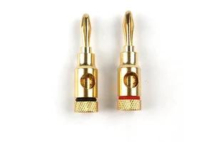 High Quality Banana Connectors 24K Gold Plated Banana Plug 4mm for HiFi Speaker Cable Binding Post Audio Plug