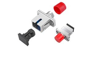 FC-SC Telecom Grade Metal Fiber Optic Adapter Flange Single Mode Coupler Fiber Optic Connector Communication Cables Product