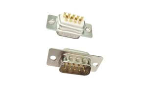 D-Sub 9Pin Solder Type Connectors White micro d sub 9 pin connector
