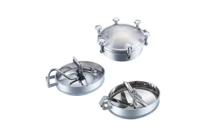 High Quality Sanitary Stainless Steel Pressure Vessel Tank Manhole Cover Inspection Oval Manway Flange Sight Food Processing