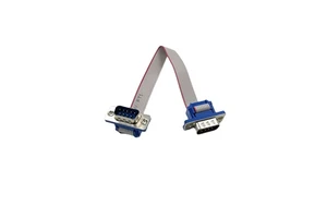 YZlink Factory High Quality Customized DB9 Male to Female Connector D-SUB Cable Flat Ribbon Cable Assembly