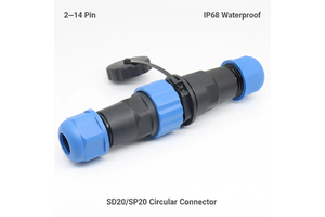 IP68 Waterproof SD20/SP20 Docking Connector 2-14 Pin Male Female Plug Socket For Marine Communication Equipment