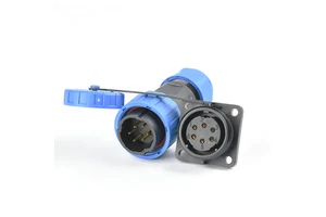 LD20 Waterproof Power Connector Aviation Plug Male Female Butt Joint For FPC 2/3/4/5/6/7P Industrial Socket Welding Free Cable