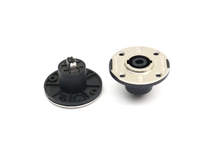 OEM Free Sample Copper 4-Pin Professional Audio Speaker Connector plug socket with circular base pointed tip for inserting wires