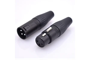High-End Gold-Plated Copper & Nylon XLR 3-Pin Connectors for Professional Audio and Video Equipment