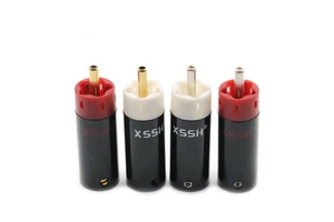 Male RCA Plugs Adapter YIVO XSSH HIFI Audio OEM/ODM 6mm/8mm Gold/Silver Plated Metal & Plastic RCA Connector Jack