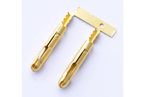 4mm Banana Bullet Terminal Connector 2A Rated Current Screw Type Brass Contact Plated Plug IP67 Rated Female Carbon Fiber