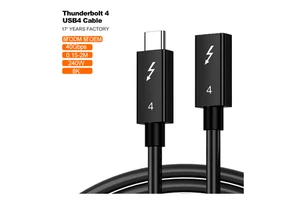 Hot Sale A283-2 Thunderbolt 4 Male-to-Female Type C Data Cable 8K 240W Fast Charging 40G High-Speed USB Cable For Notebook