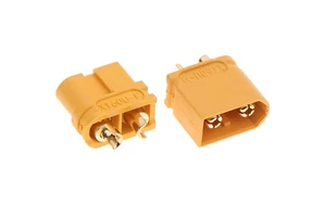 Amass XT60U Plug 30A 3.5mm Gold-Plated Banana Bullet Connector Brass Male to Female XT60 for RC Drone LiPo Battery