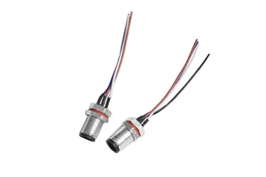 Binder Circular Waterproof M5 M8 M12 Sensor Connector 3 4 5 6 8 12 17 Pin Plug Socket Panel Mount Overmould Cable