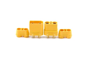 High Quality Amass XT90H Power Brass Gold Plated Banana Plug Connector with Sheath Low Resistance for RC Drones