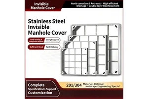 TIANHE OEM/ODM Modern Anti-static Square Galvanized Stainless Steel Manhole Cover 300x300mm Rainwater Drain Cover