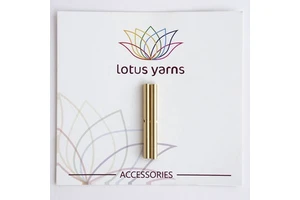 Lotus Yarns Brass Needle Tips Connectors for Combining Two IC Needle Tips Together to Get a Short Double Pointed Needle