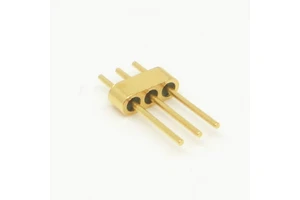 3 Pins Multi-pin Header RF Gold Plated Glass to Metal Seal Hermetic Feedthrough Connector