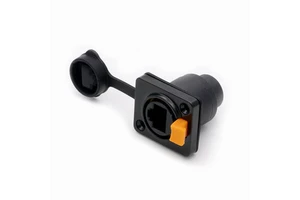 Hot Sale Ethernet Connector Waterproof Ip65, Rj45 Network Connector, Copper Pins 8p8c Pass Through Female Chassis Sockets