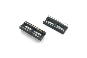 DEYCONN 2.54PH 3.0H 20P Straight DIP Round Hole PPS IC Socket Connector Accessories for Electronic & Industrial PCB Applications