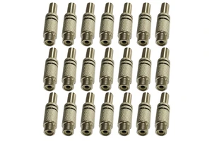 RCA Connector Plug Conwork RCA Female Plug Screws Audio Video In-Line Jack Adapter Gold Plated Solder Type