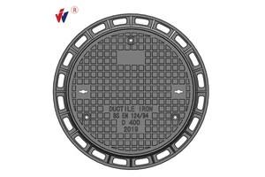 Sewerage Utility Cover C250 EN124 Round GGG 500-7 Customized Available Ductile Cast Iron Manhole Cover Locking Cover and Frame