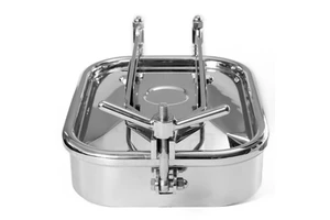 Factory Rectangular Manhole With Two Intersectant Arms Sanitary Grade 304/316L Stainless Steel