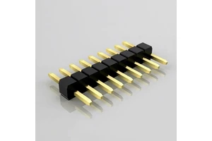 Brass Contact Male Socket PCB Pin Header Connector 2.54 Pitch 1x4 Pins 2.54mm Female Header For PCB PZ254-1-04-Z