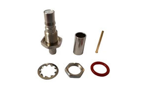RF Coaxial Connector QMA-C-KY3 With Thread QMA Female Jack Connector Crimp RG58 RG142 Communication Cable