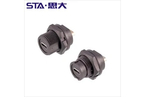 MICRO USB Waterproof Plastic Port Panel Mount PCB Back Mount Female Receptacle USB Connector for Outdoor Equipment