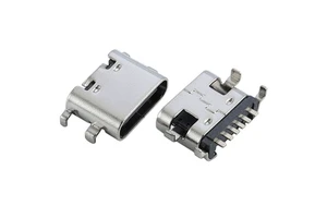 Factory Direct SalesType-C USB Female Connectors 6P Female Sockets Vertical Surface Mount Copper PCB Mount Plastic Housing
