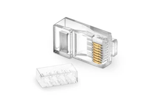 Cat6 RJ45 Standard Modular Connectors Unshielded Network Plugs for 23~24AWG Twisted Pair Solid or Stranded Cable