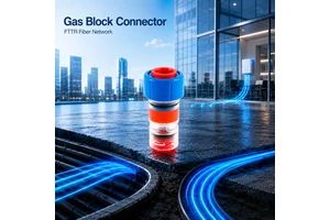 GBC Series Microduct Gas Block Connector Push Fit Fiber Micro Pipe Gas Block Coupler Transparent Body For FTTX Telecom Network
