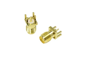 6GHz SMA / RP SMA Female Jack Straight Connector, Gold Plated PCB Board Edge SMD RF Coaxial Adapter for Antenna