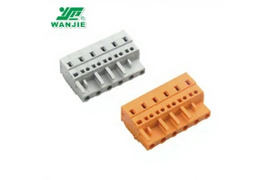 Wanjie Automotive Terminal Block / PCB Terminal Block / Spring Pluggable Female Connector 7.5/7.62mm with Fixed Column