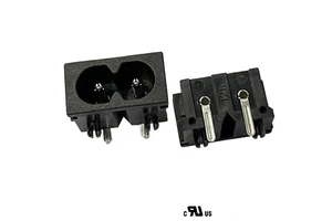 Iec 60320 C8 Power Ac Inlet Connector Two Pin Industrial Socket Plug Ac Power Inlet Socket Outlet