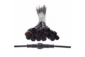 M12 Electrical Wire Connector IP67 Male To Female Waterproof M12 Cable 2pin 3pin 4pin 5pin Conector M12 For Led Outdoor Lighting