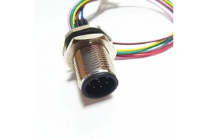 Custom Quality Assured Automotive Waterproof IP67 IP68 M12 A-code panel mount connector 4pin 5pin 8pin wire harness