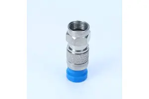 Factory Direct Sale RG6 Compression F Connector Waterproof Connection Compression Coax Cable Coaxial F RG6 Coaxial Connector