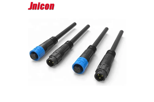 Jnicon M12 Push Pull Lock Connector 2pin 3pin 4pin 5pin Power Electrical Wire Automotive Waterproof Cable Connector Panel Mount