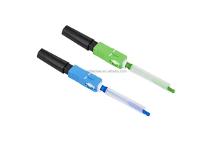 Single Mode SC UPC/APC FTTH Hot Melt Simplex High Tensile Strength (>60N) Quick Connector for Optic Fiber Fusion Splicing