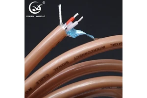 YIVO XSSH OEM ODM DIY OFC Core 8.5mm Diameter HIFI Silver Power Cable AUX Audio Line XLR RCA Connector for Speaker Application