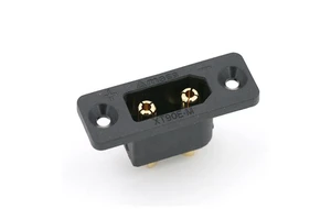 Amass Black XT90E-M Panel Mount Connectors Battery Plug Gold-plated Male XT90E Connector DIY Parts for RC Aircraft Drone